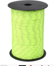 Allesvoordeliger paracord 4 mm - 7 core - reflecterend groen - per 5 meter