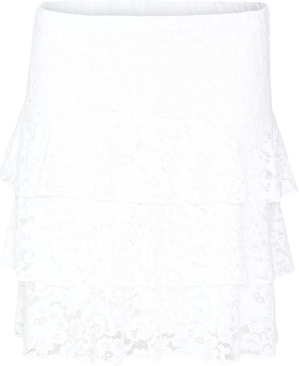 Cassis - Kanten rok met volants - Wit
