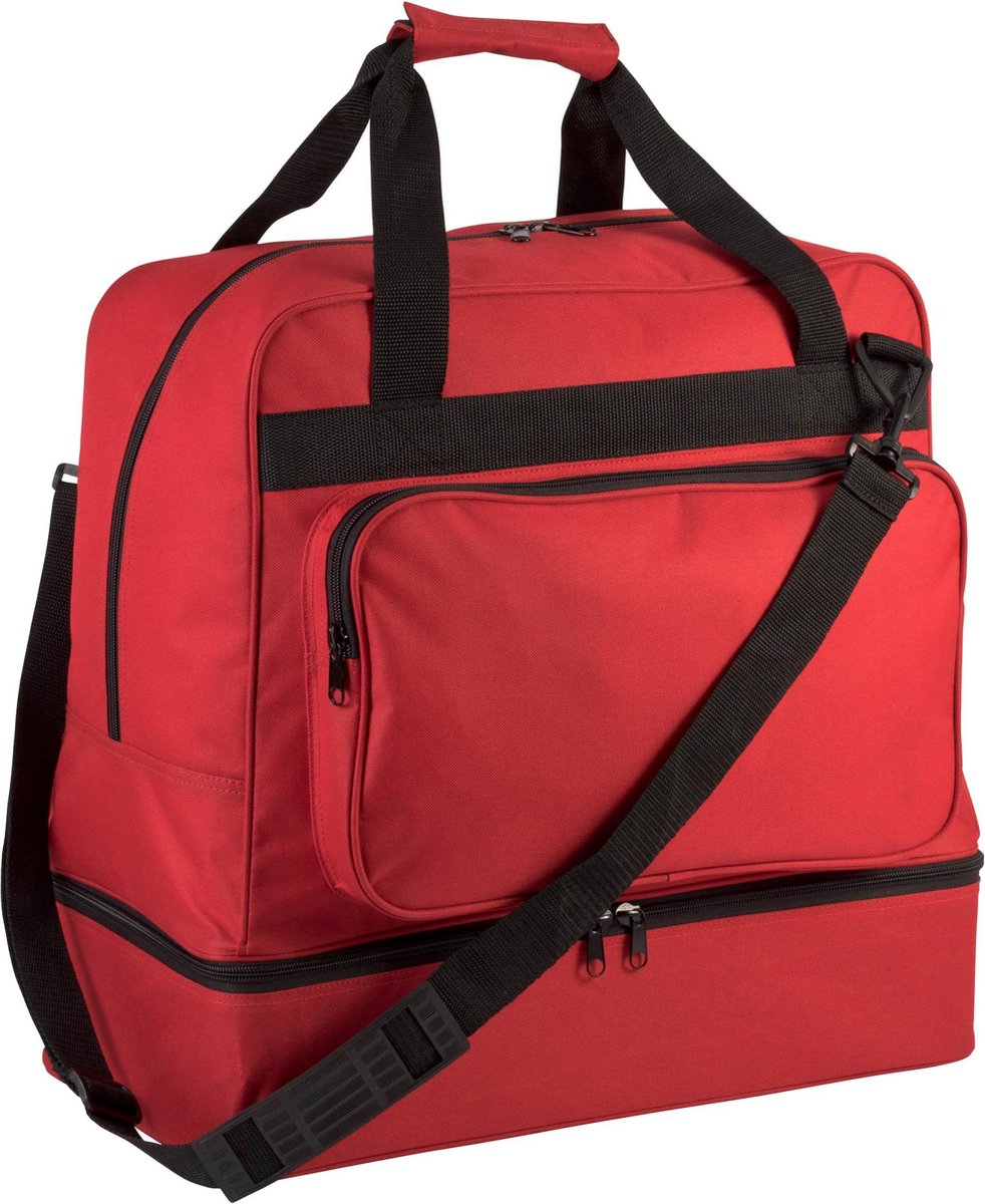 Teamsporttas met handige bodem – 60 liter – rood