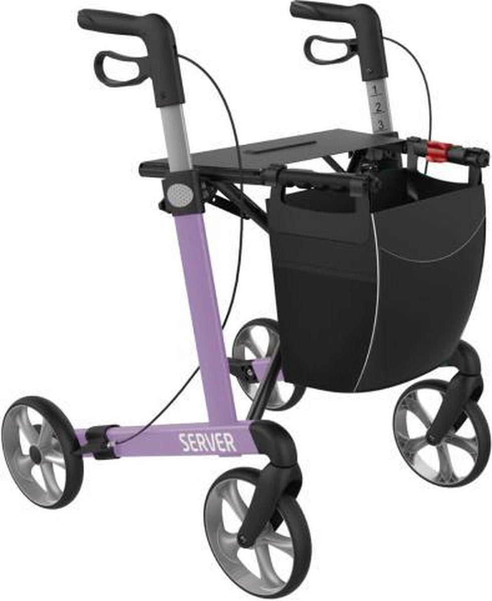 Server Lichtgewicht Rollator Lila - Standaard banden