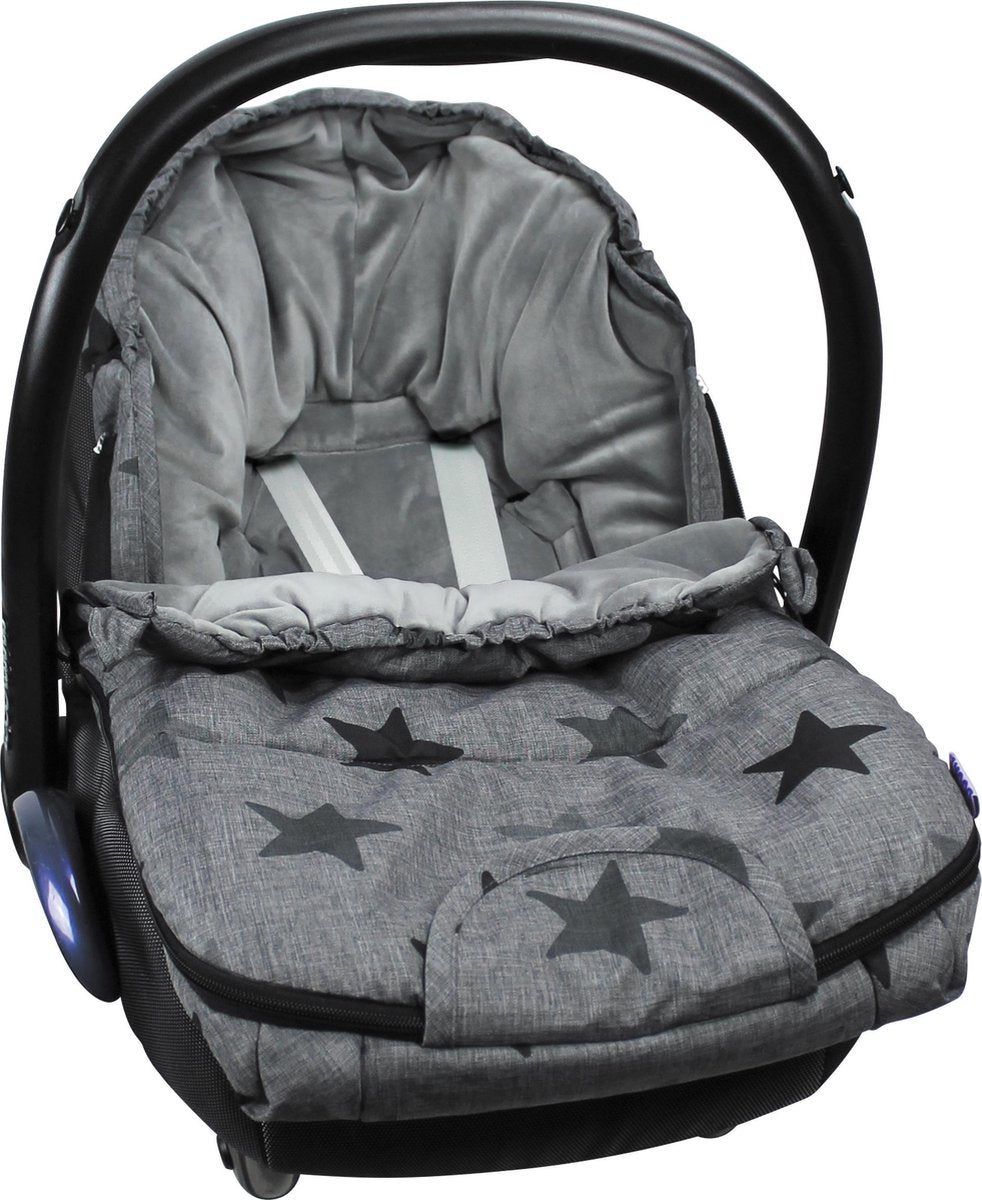 Dooky Voetenzak - Small - Grey Stars