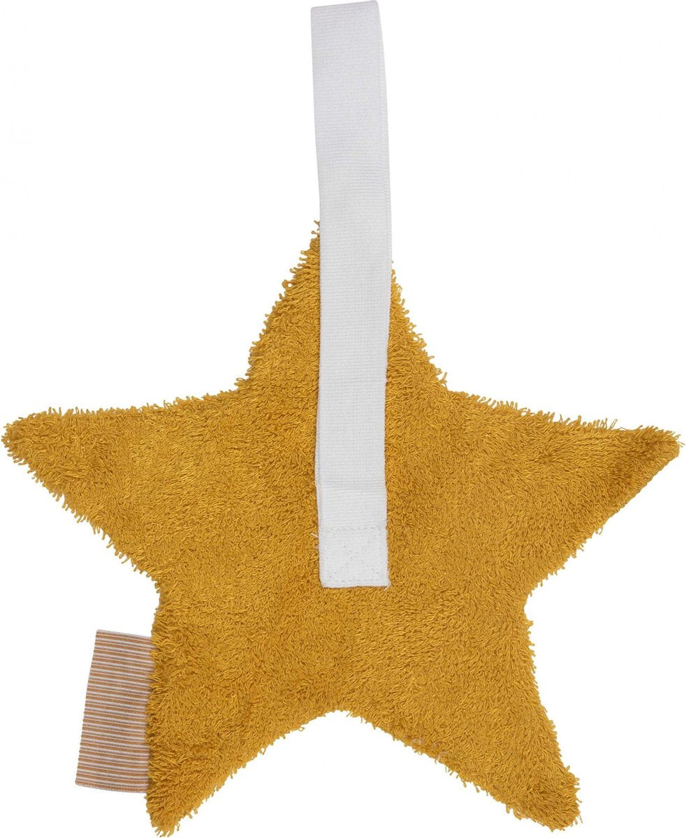 Pericles Speendoekje 22 Cm Katoen/bamboe Okergeel