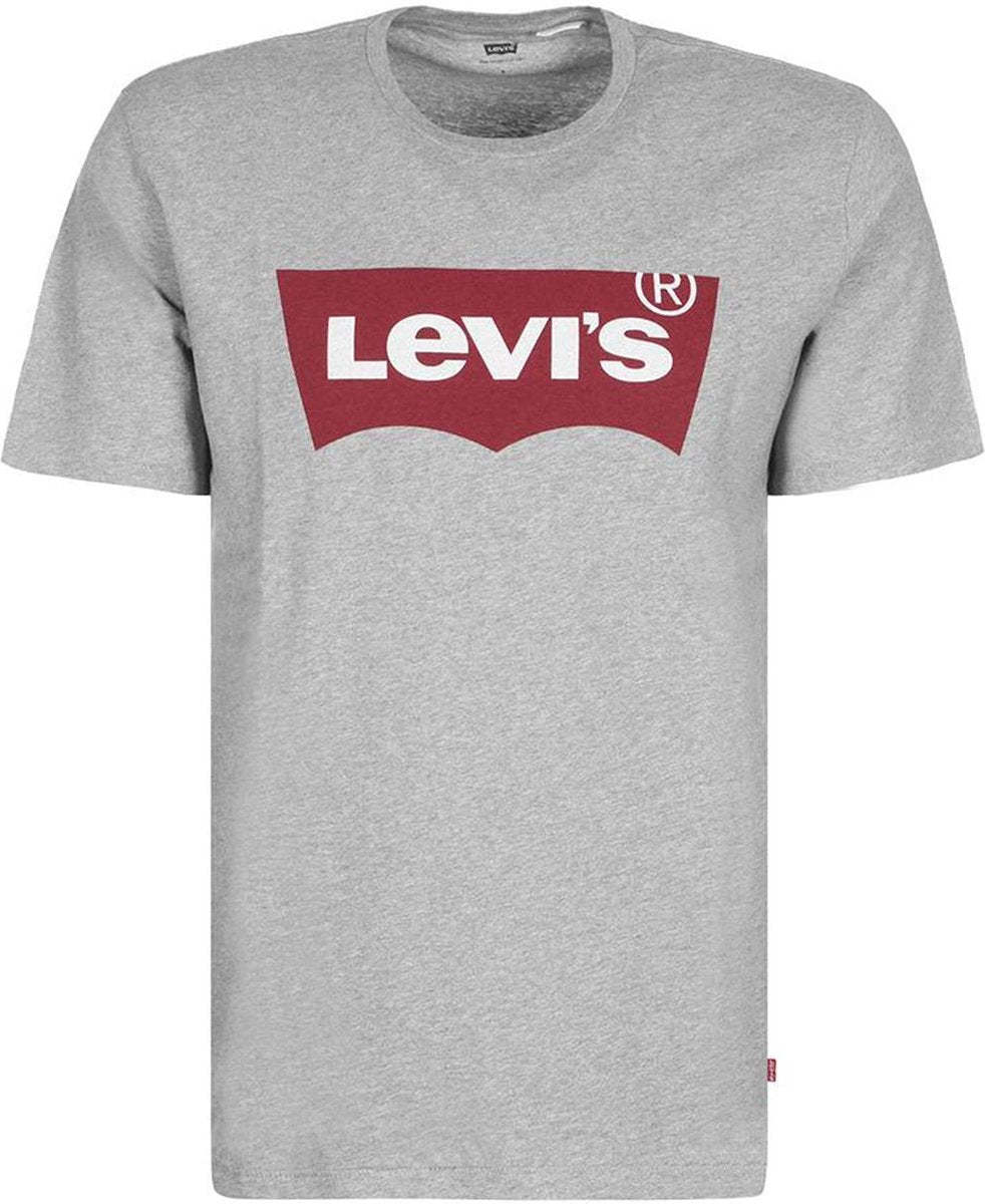 Levi Shirt - Maat M  - Mannen - grijs/rood/wit