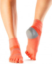Hardloop TeenSokken ToeSox Minnie Papaya - oranje/grijs