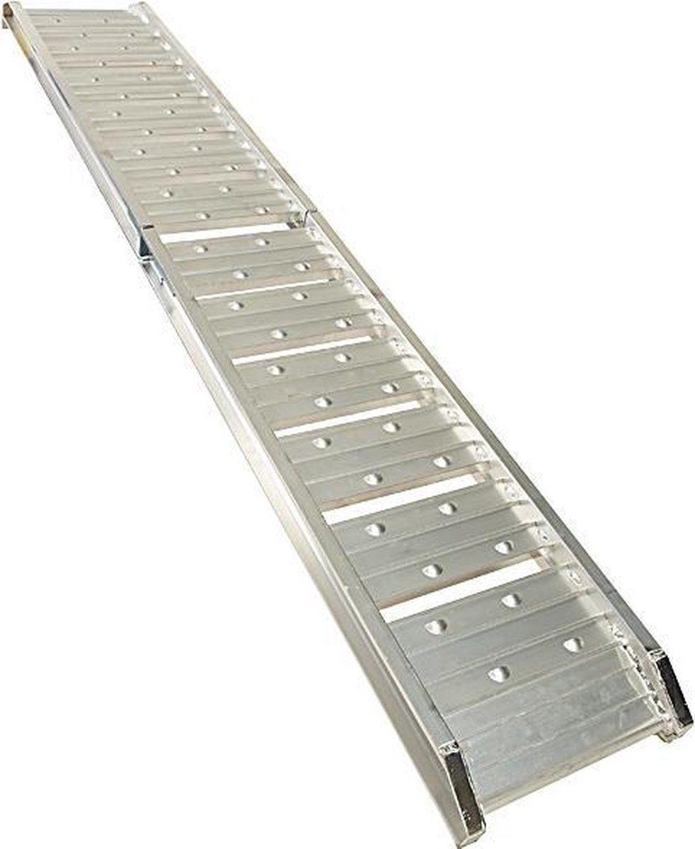 Datona® - Aluminium oprijplaat - opvouwbaar - 182 cm rijgoot oprijhelling rijplaat