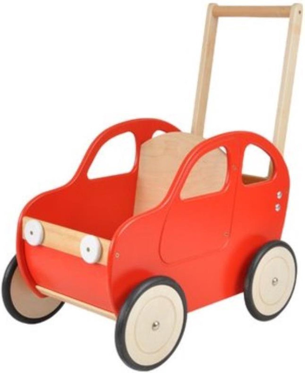 Playwood - Houten loopwagen auto - Rood