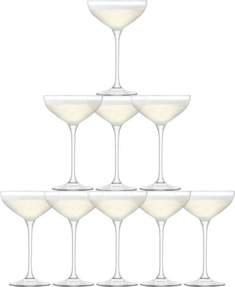 LSA Tower Champagneglas - 235 ml - 10 Stuks - Transparant