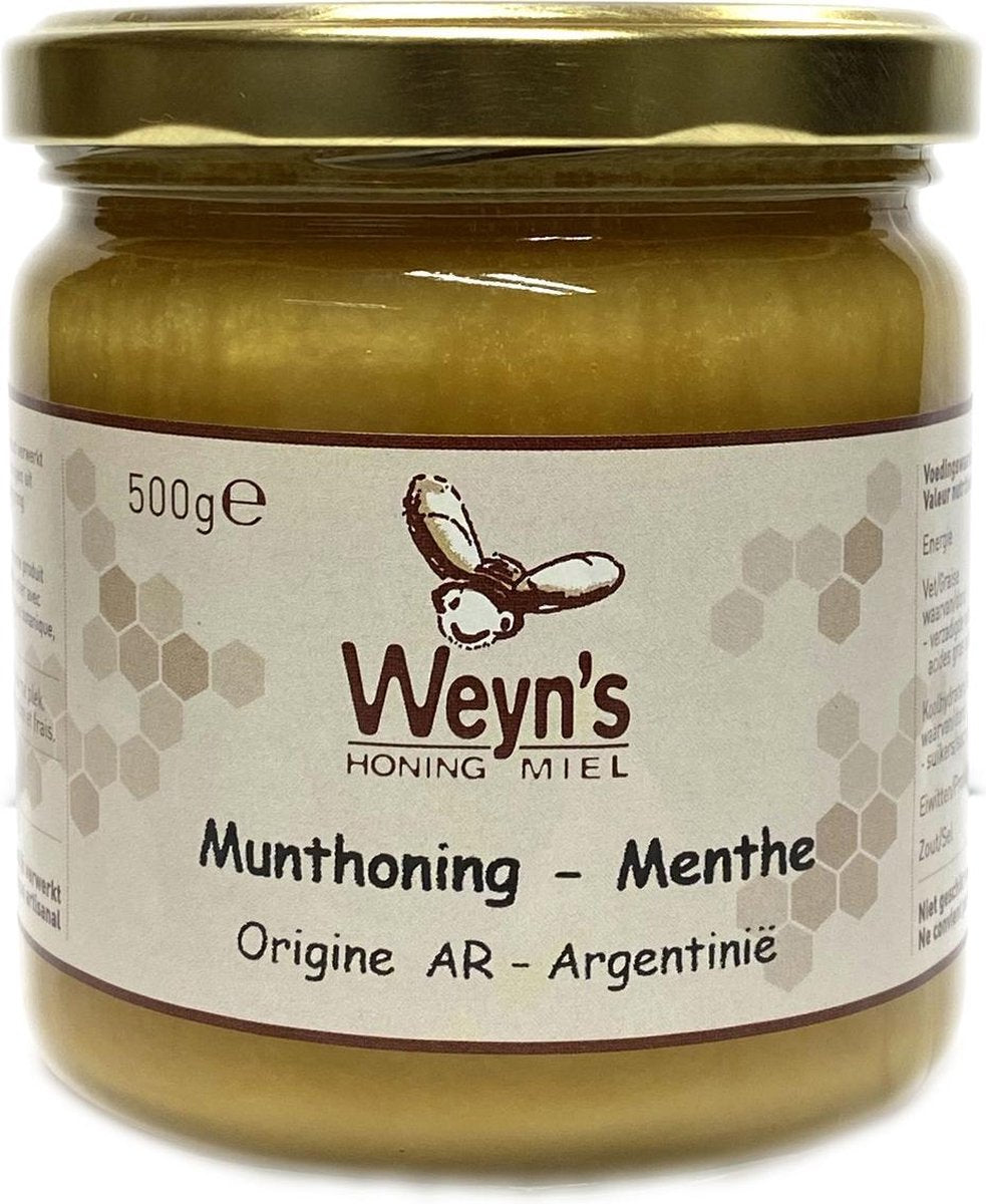 Munthoning - 500g - Weyn's - Honing vloeibaar