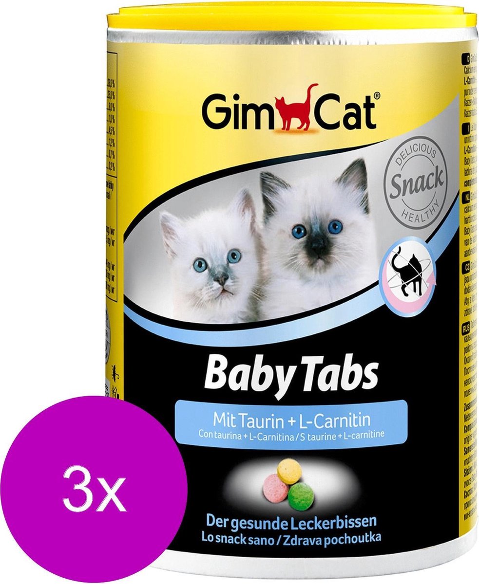 Gimcat Baby Tabs Naturel - Kattensnack - 3 x 85 g