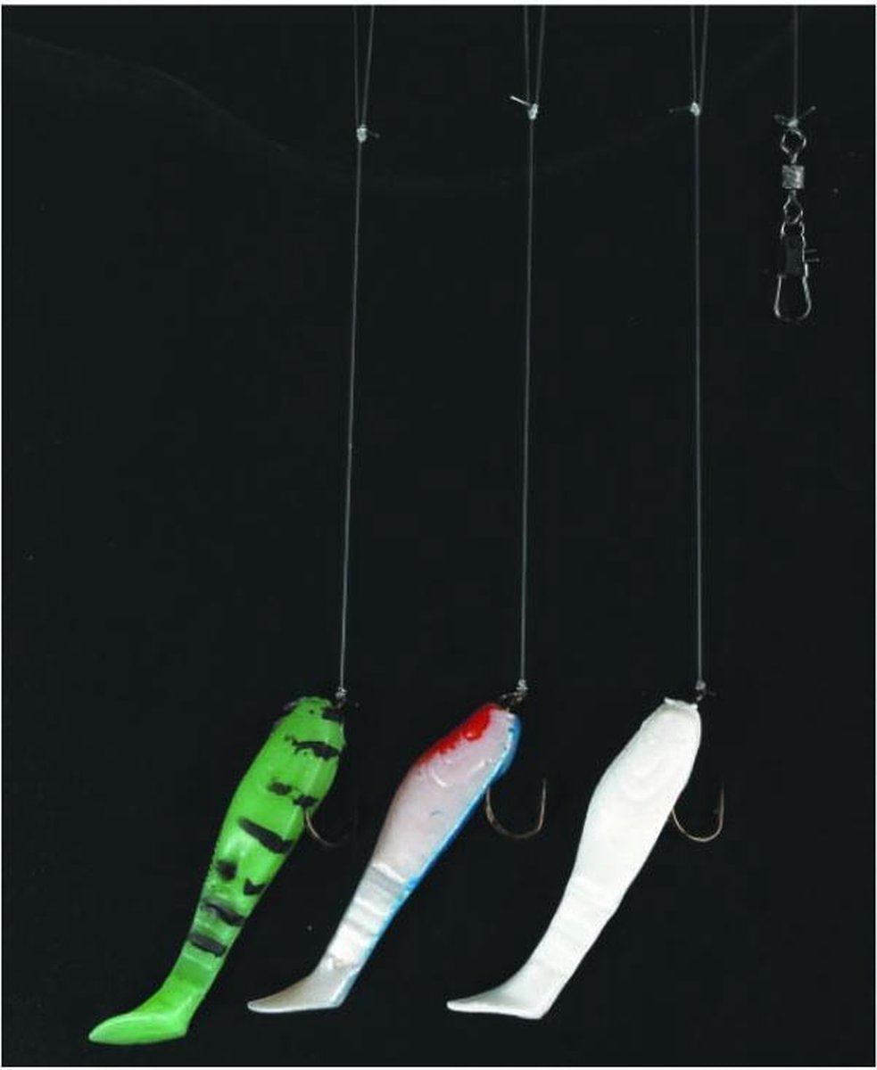 Barsch Hegene mit 3 Gummifischen