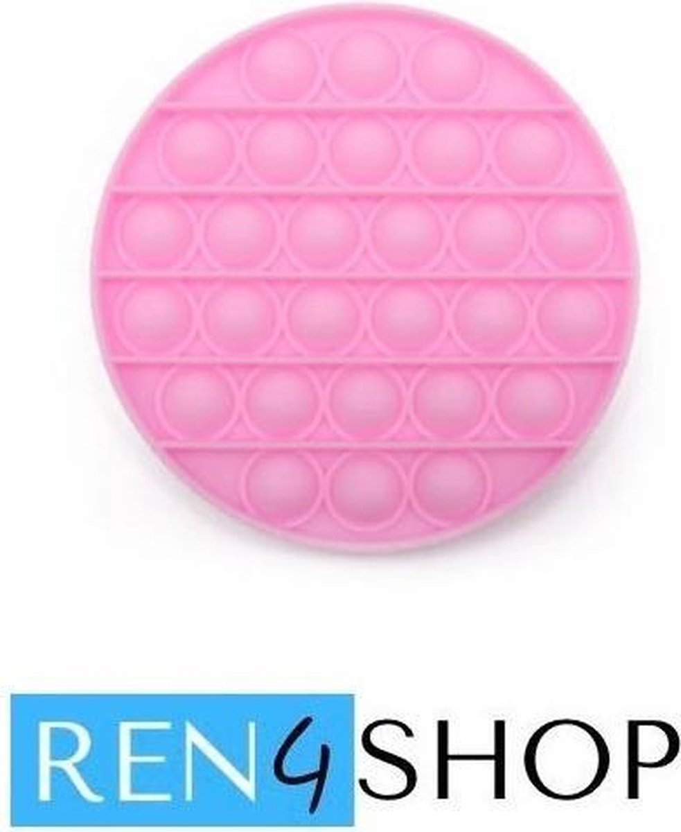 Ren4Shop© Fidget Toys Pop It - Glow in the dark - rond - roze - Lichtgevend - Stress verlagend - Gezien op TikTok!