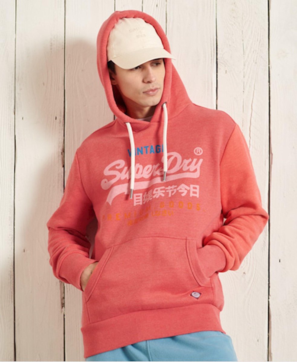 Superdry Vintage Label Tri Heren Hoodie - Maat 3XL