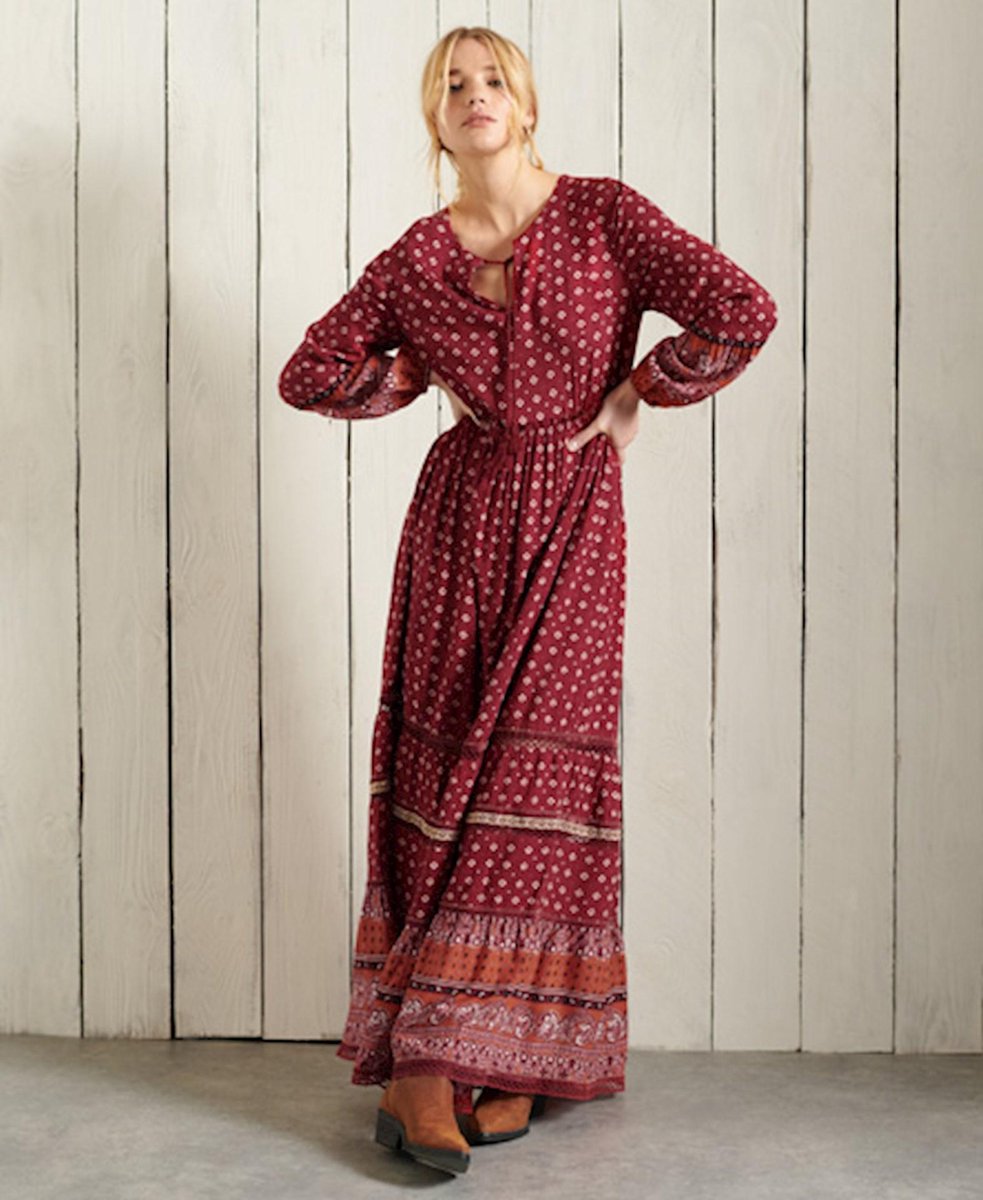 Superdry Ameera Maxi Dames Jurk - Maat M