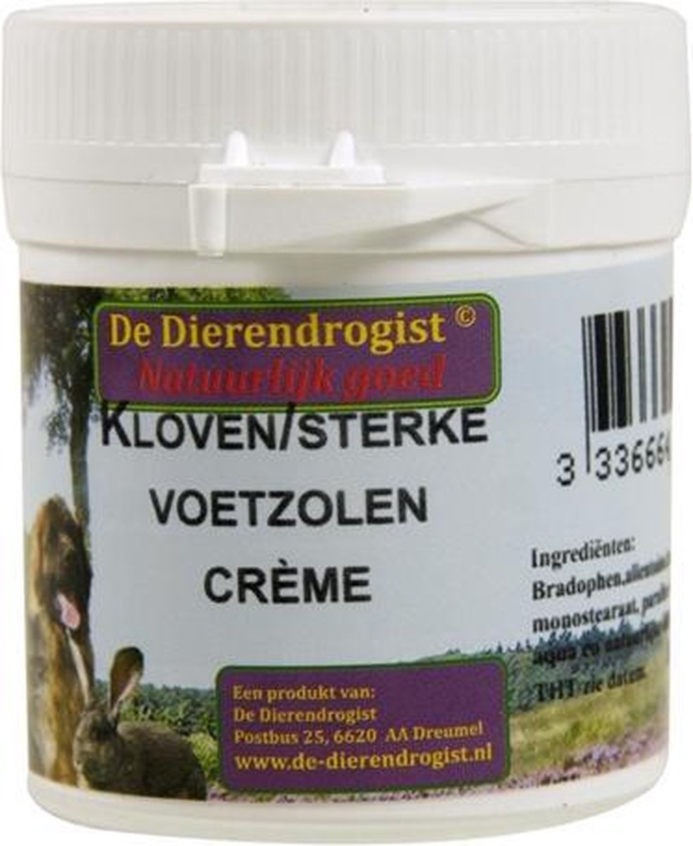 Dierendrogist kloven/sterke voetzolen creme - 50 gr - 1 stuks