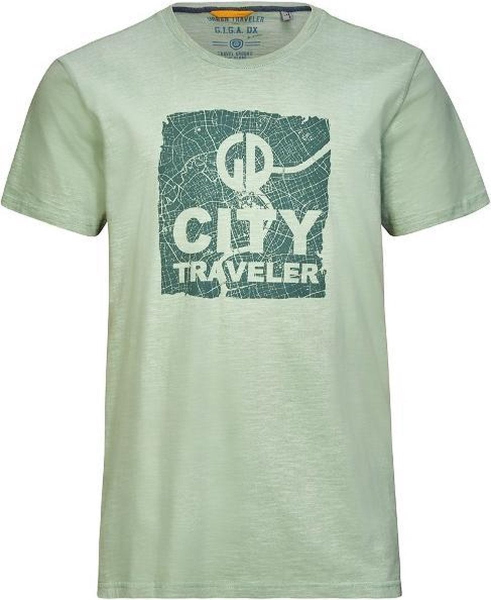 Killtec heren shirt Sikuro groen+print - maat L