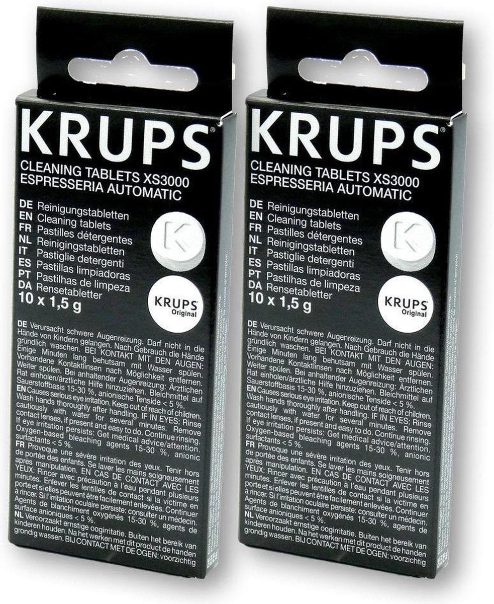 Krups - Reinigingstabletten XS3000 - 2 pakjes