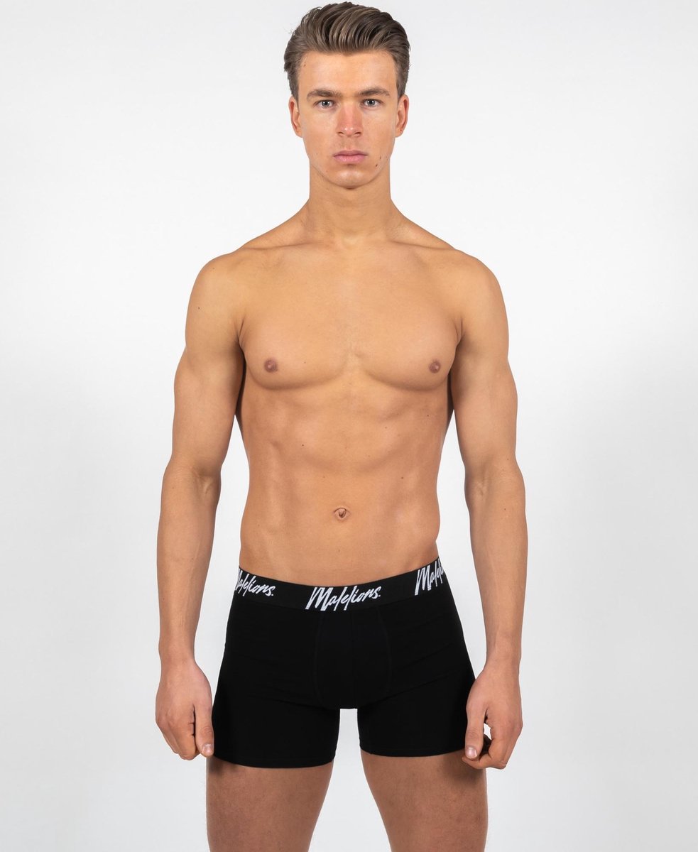 Malelions Boxershort 3-Pack - Malelions Onderbroek - Black/White - Maat XL