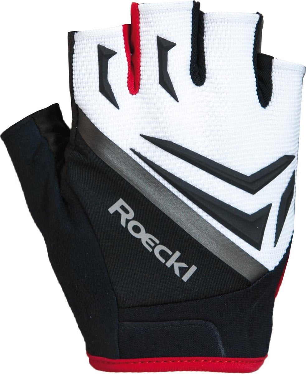 Roeckl Isar Fietshandschoenen Unisex - Zwart/Wit - Maat S/M