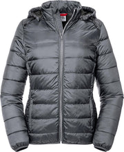 Russell Dames/dames Hooded Nano Gewatteerd Jasje (Strijkijzer)