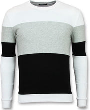 Enos Striped Sweater Heren - Online Streep Truien Kopen - Grijs - Maten: XS