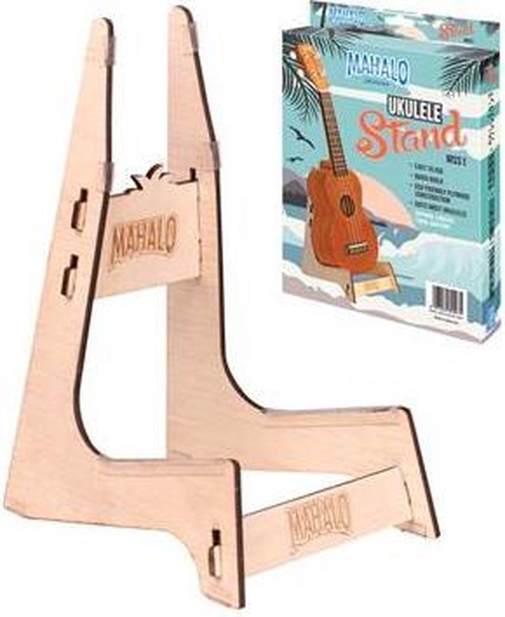 Mahalo Engraved Wooden Ukulele Stand