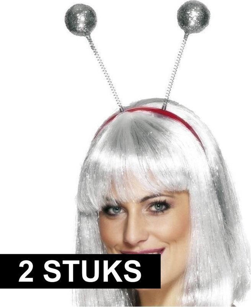 2x Diadeems met disco bollen