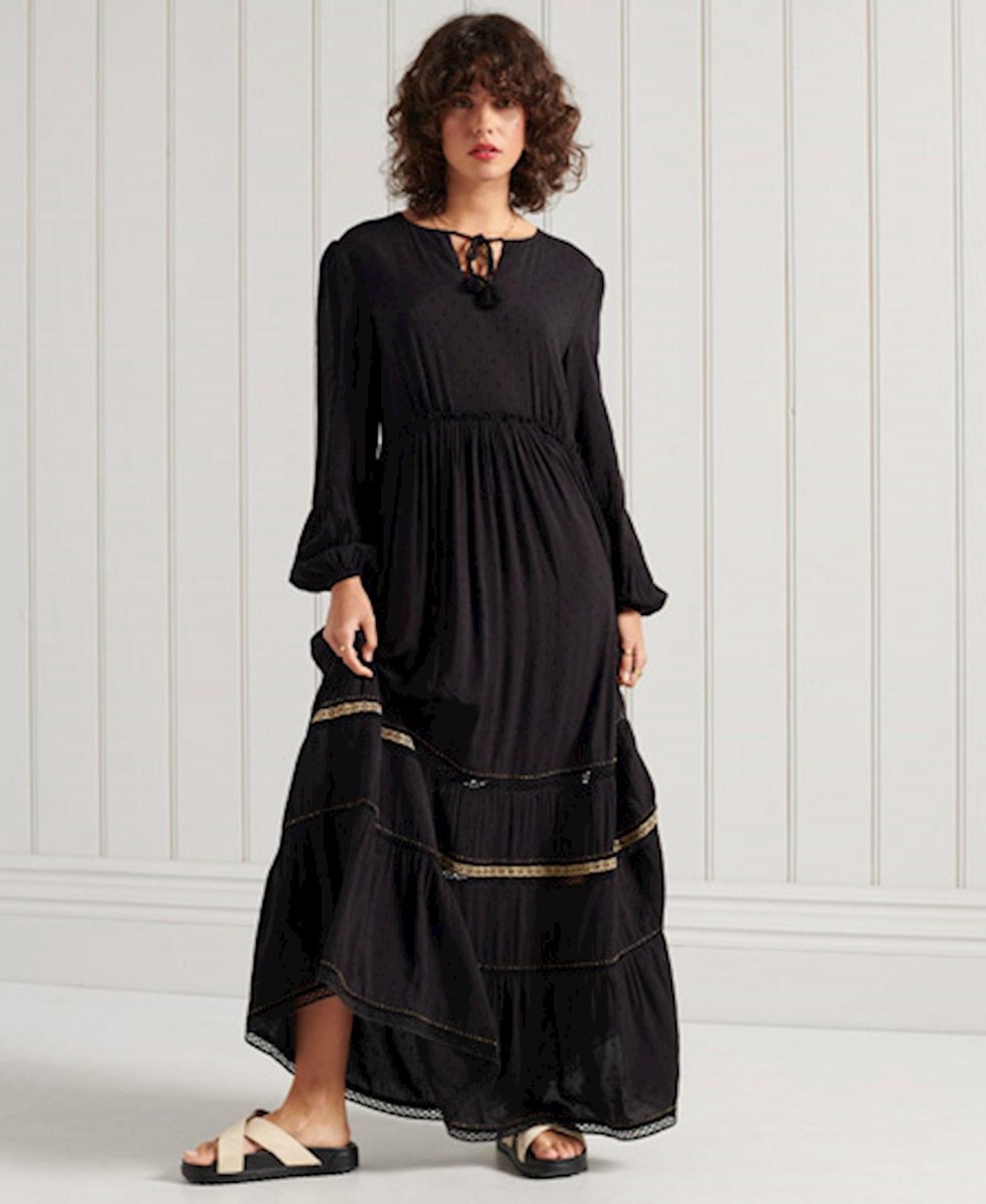 Superdry Ameera Maxi Dames Jurk - Maat M