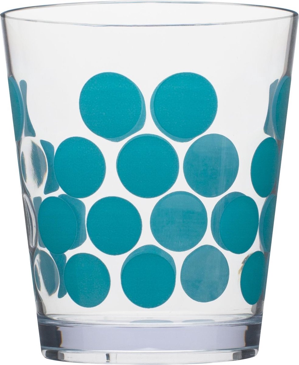 Zak!designs Drinkbeker Dot Dot 420 Ml Turquoise/transparant