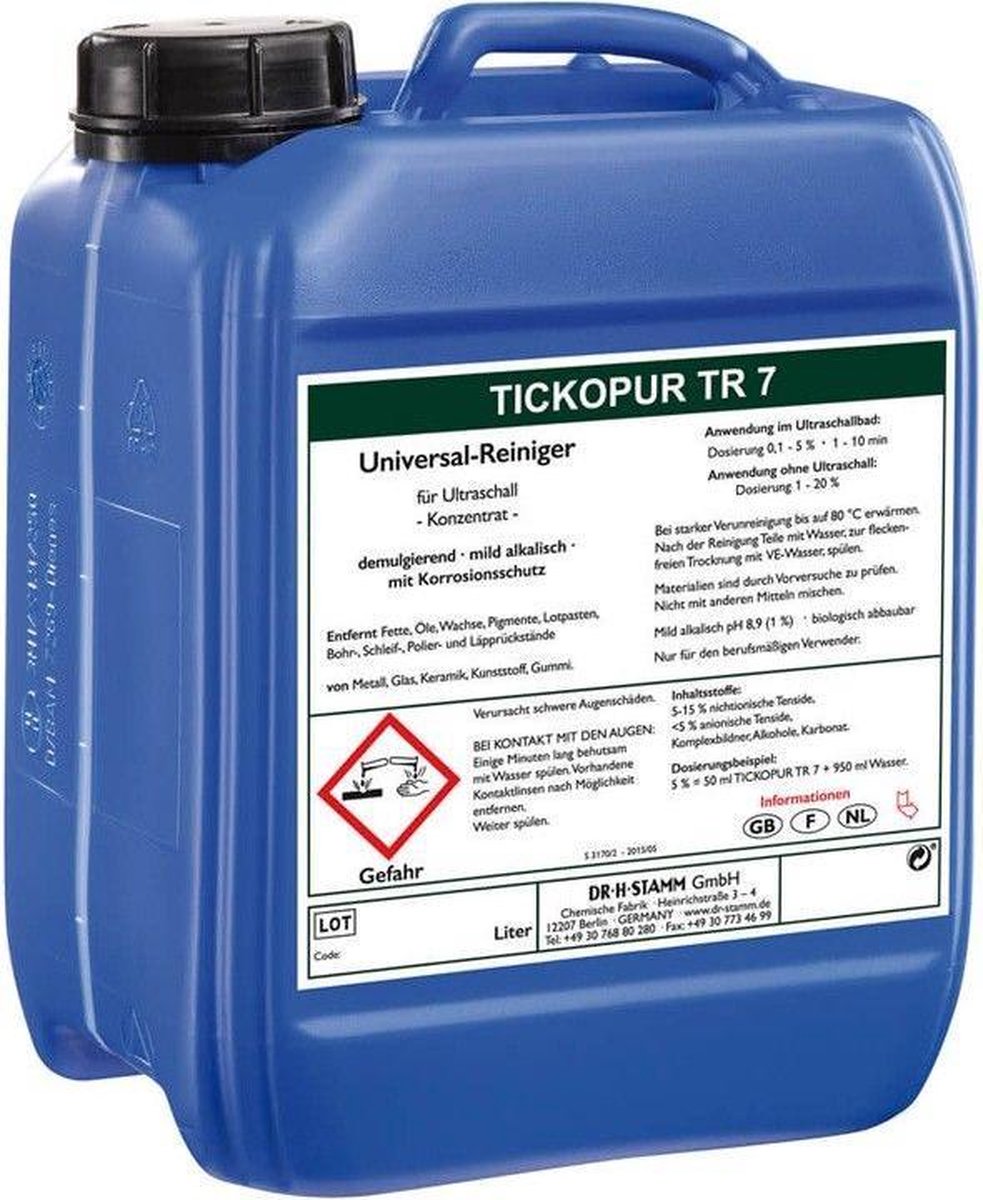 Tickopur TR7 - 5 liter can ultrasoon vloeistof