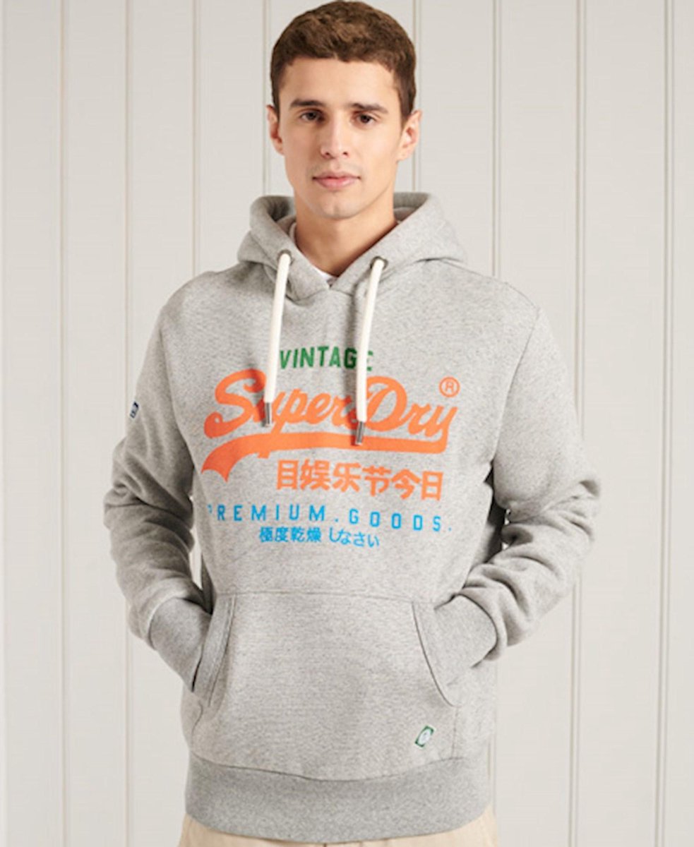Superdry Vintage Label Tri Heren Hoodie - Maat 3XL