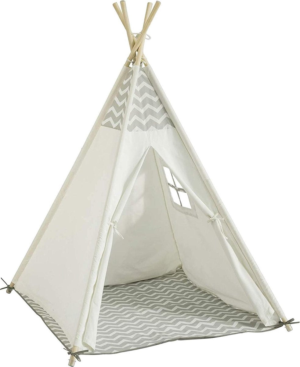 Simpletrade Tipi Speeltent - Speeltent - Voor kinderen - Geïntegreerde vloer - Raam - 116x158x116 cm
