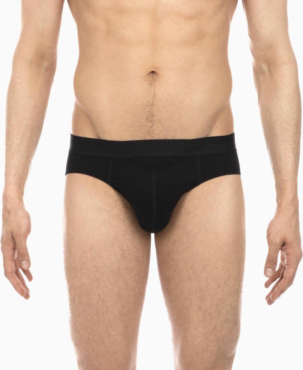 HOM HO1 Zwarte Mini Brief Horizontale Gulp Modal En Katoen - L