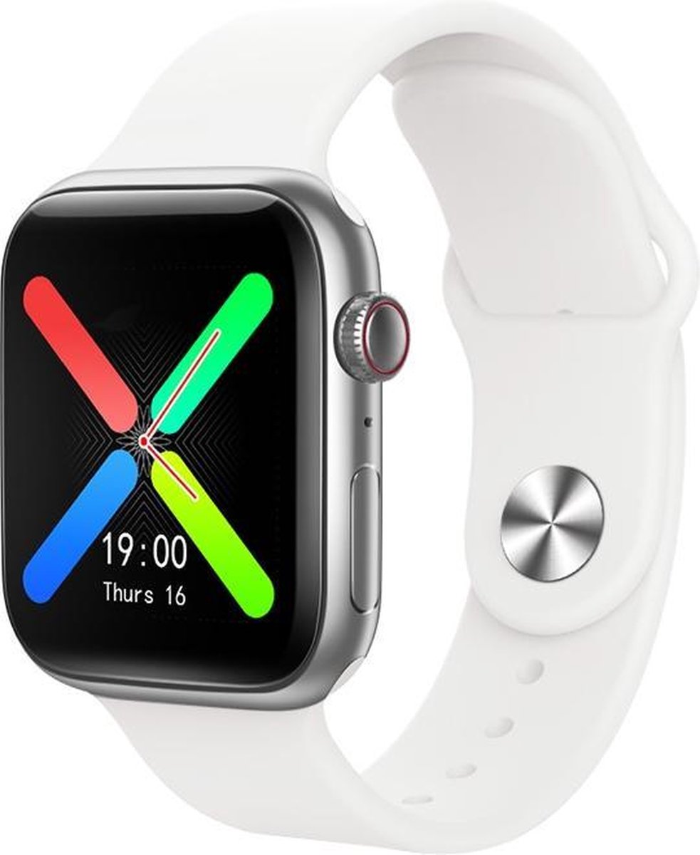 Smartwatch - Smartwatch Wit - Gezondheidshorloge - Stappenteller - Geschikt voor IOS 9.0 of hoger - Geschikt voor Android 5.0 of hoger