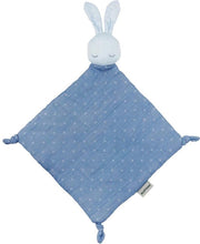 Nattou Konijn PURE - Knuffeldoekje - Doudou - 30 x 30 Cm - Blauw