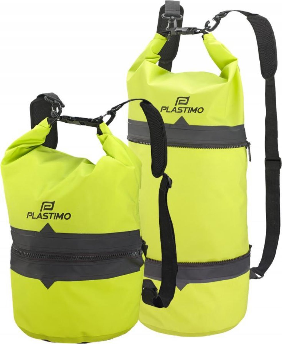 Drybag aanpasbaar 20-40 ltr geel