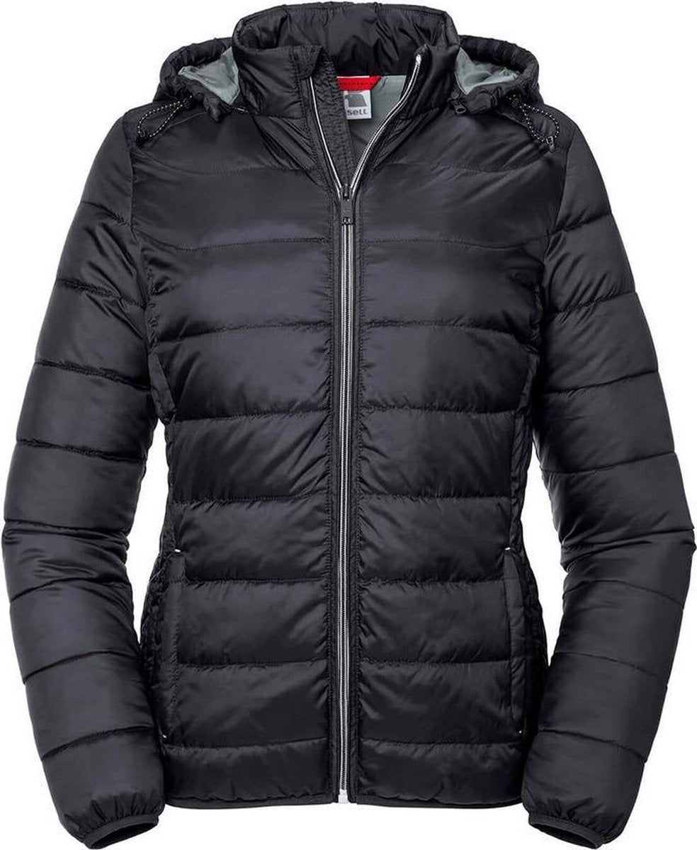 Russell Dames/dames Hooded Nano Jacket (Zwart)