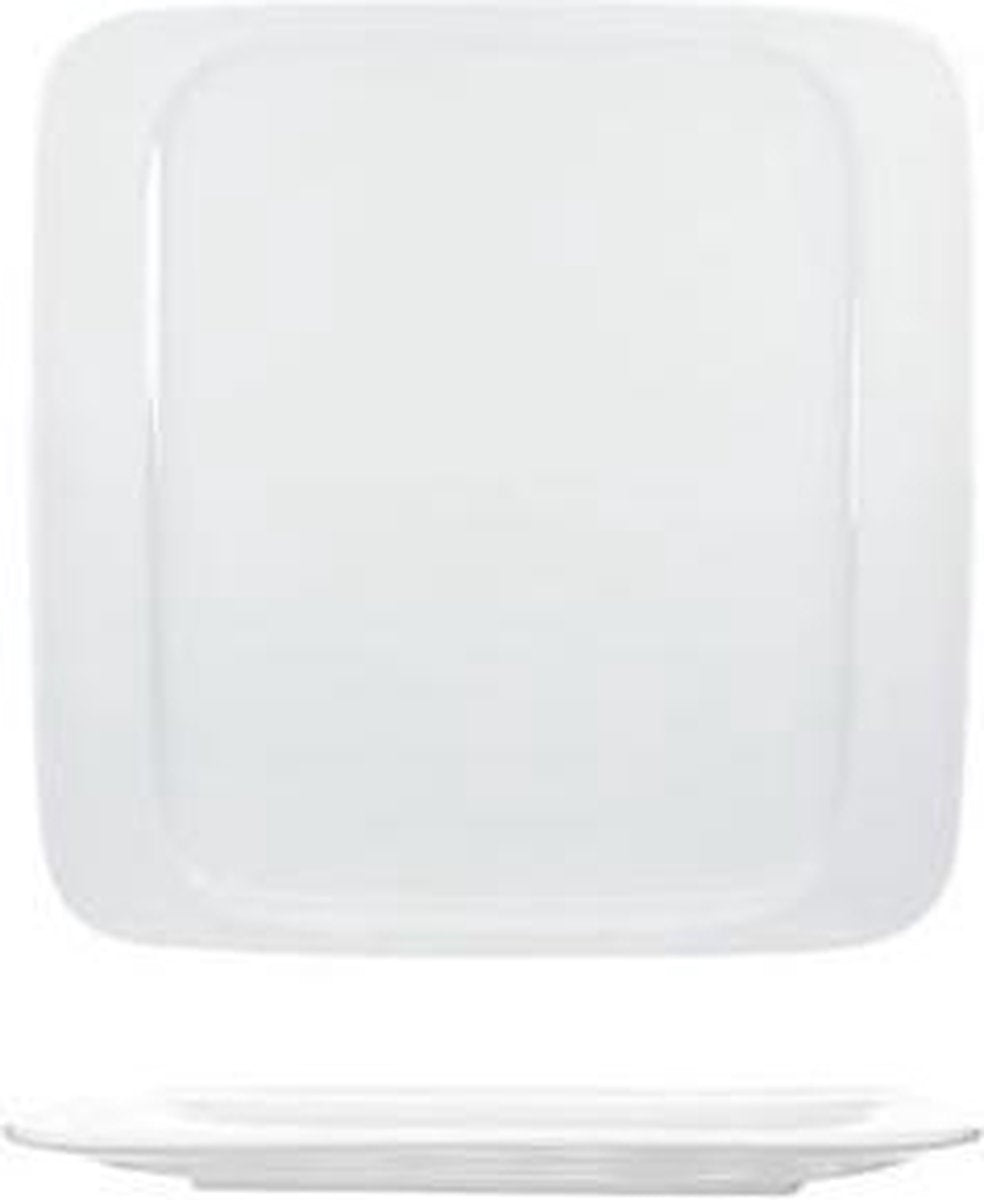 Orinoco Wit Dinerbord - Plat - 31x31cm - Rechthoekig