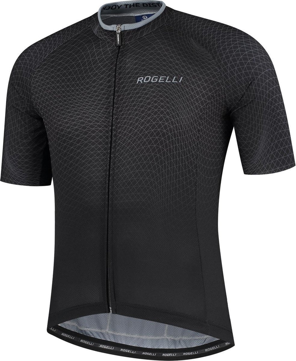Rogelli Wielershirt KM Weave Zwart/Grijs M