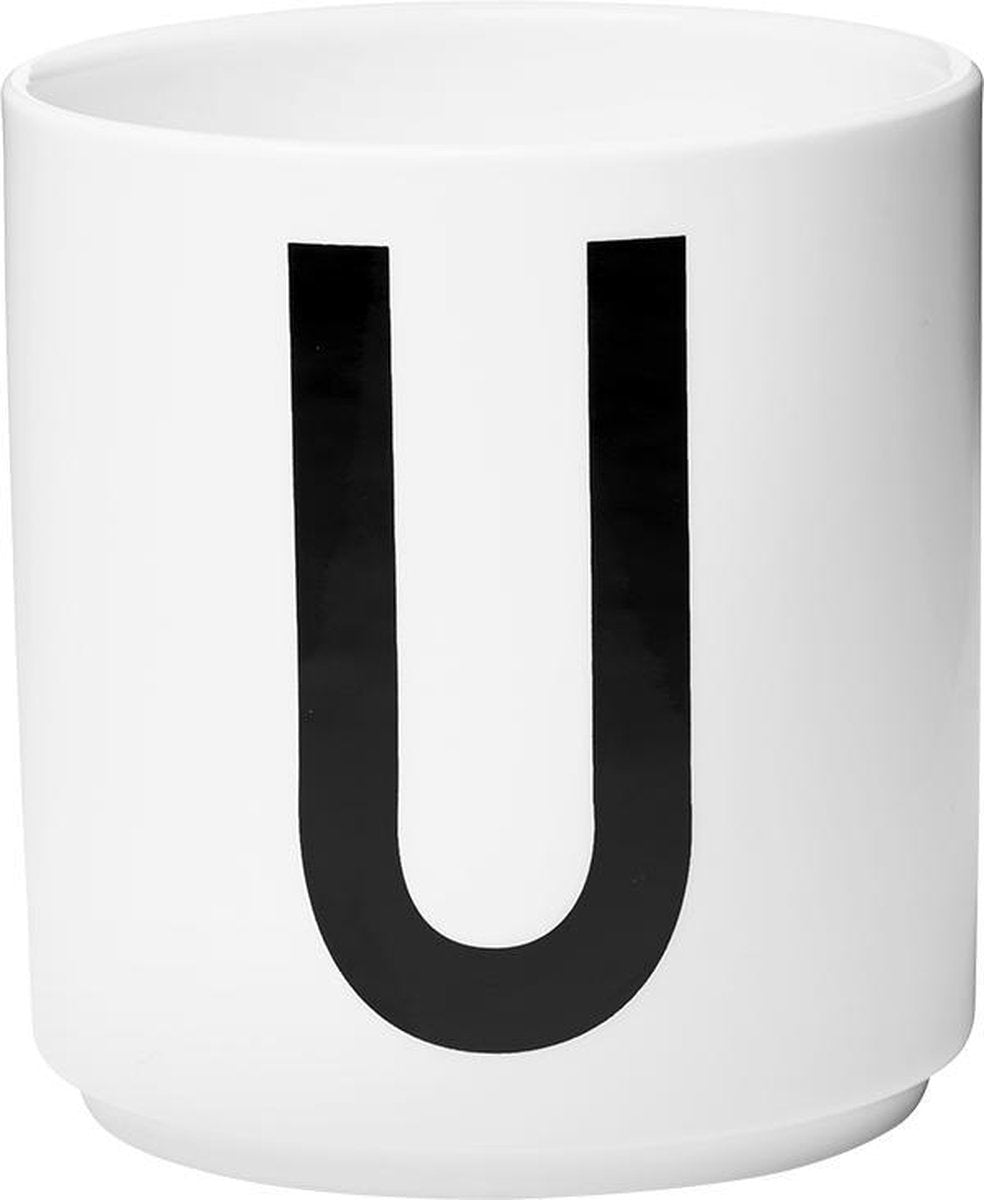 ​Design Letters - Personal Porcelain Cup U - White