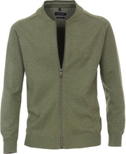 CASA MODA heren vest katoen - met rits - army groen -  Maat: 6XL