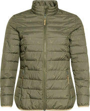 Killtec dames (tussen) jas Vacker olijfgroen print - maat 46