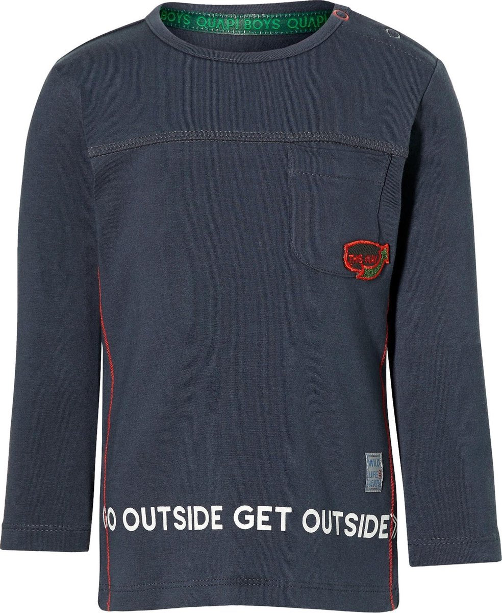 Quapi baby jongens shirt Elio Dark Grey