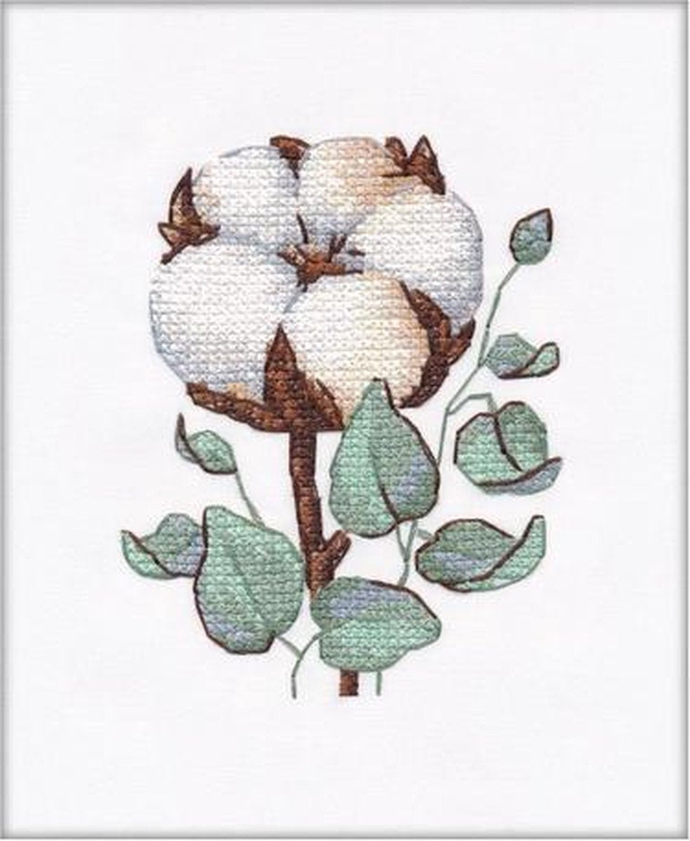Oven Borduurset Katoenplant 8x10