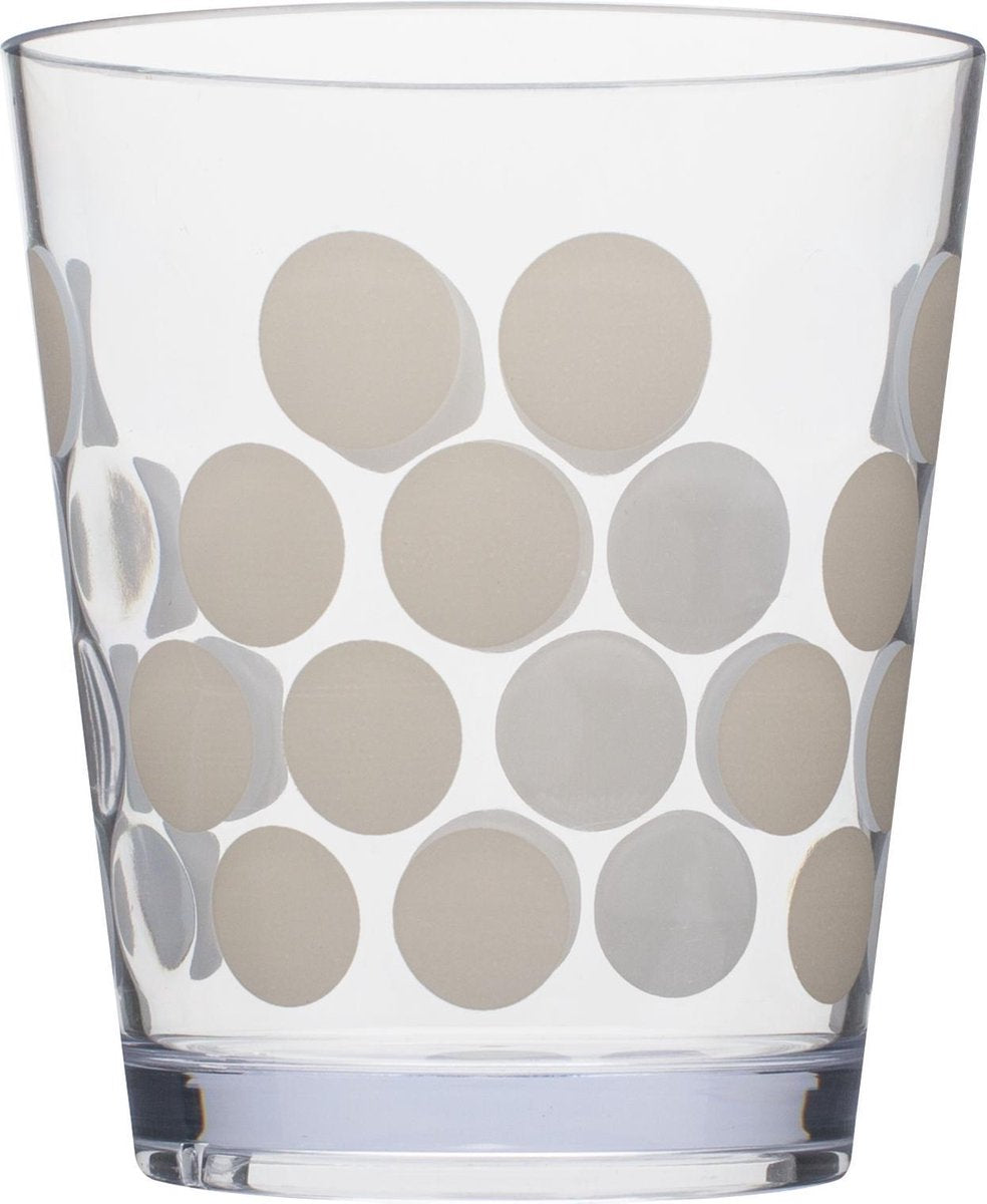 Zak!designs Drinkbeker Dot Dot 420 Ml Beige/transparant