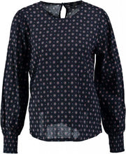 Only zachte blauwe blouse longsleeve van stevig katoen viscose - maat 34