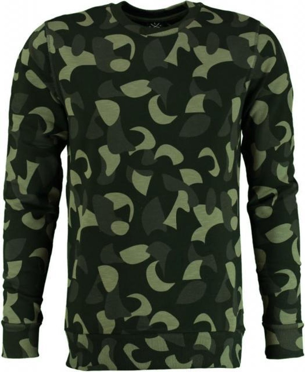 Kultivate slim fit sweater army - Maat M