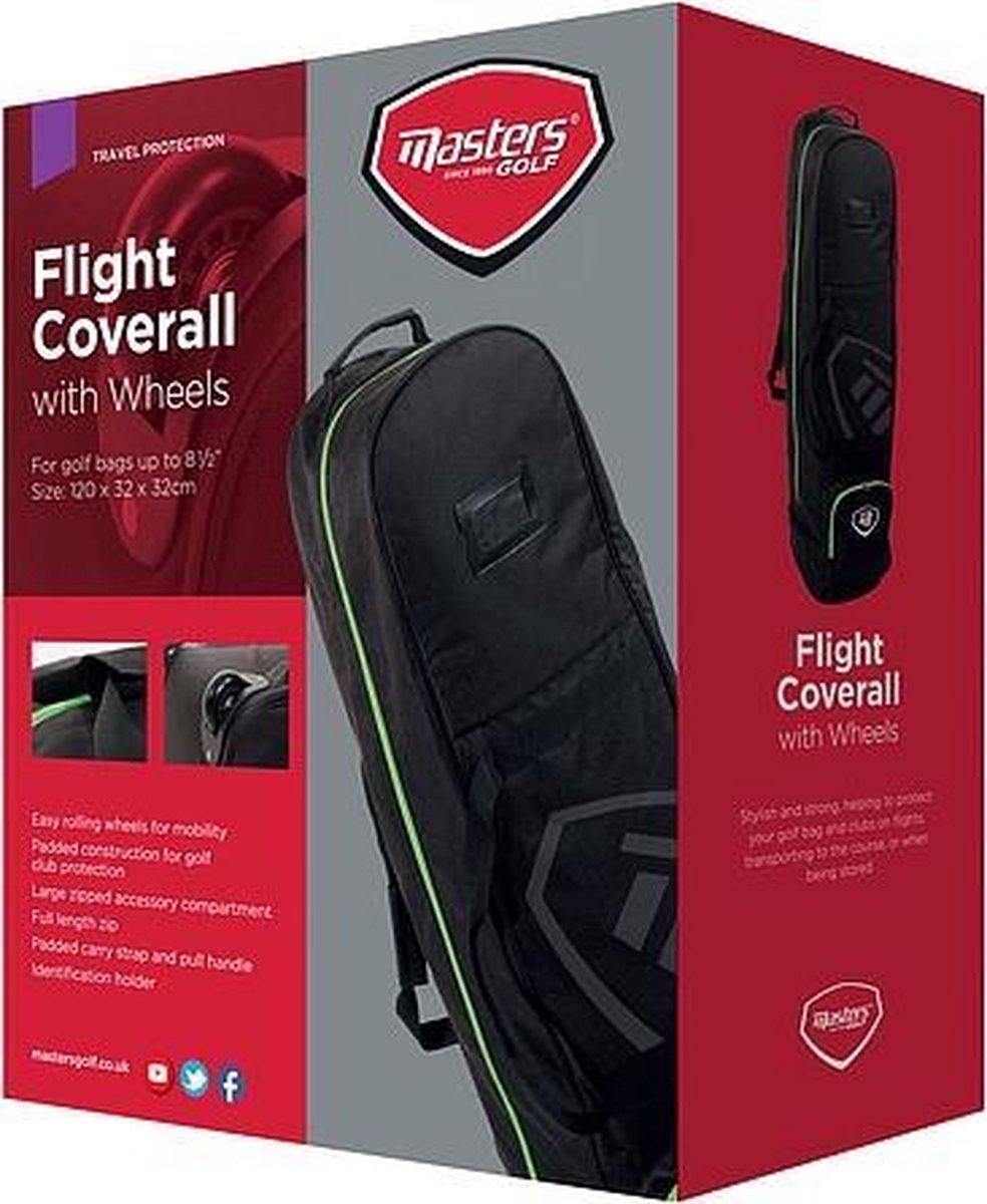 Reydon Golftashoes Flight Coverall Met Wieltjes 120 Cm Nylon Zwart
