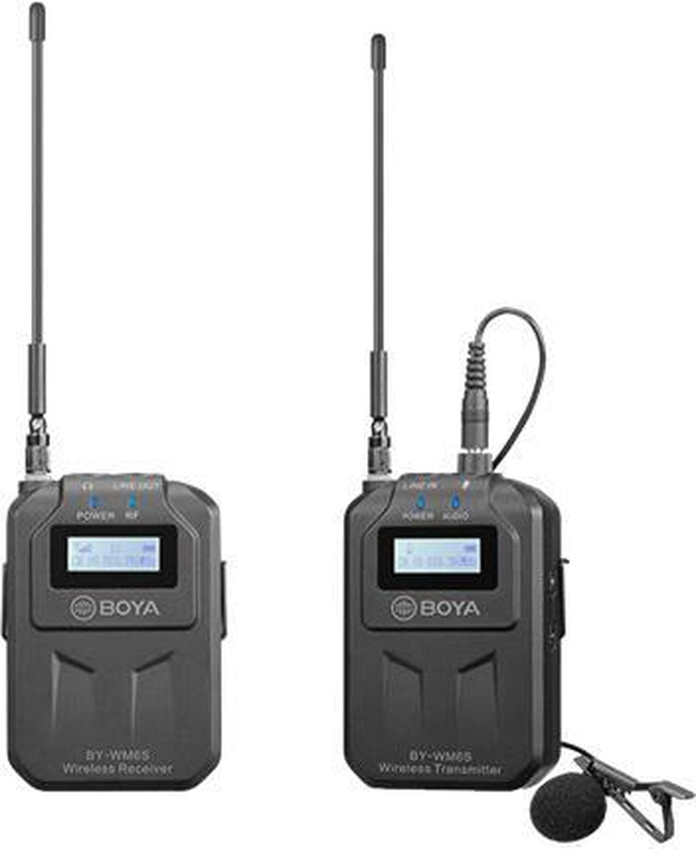 Boya UHF Duo Lavalier Microfoon Draadloos BY-WM6S