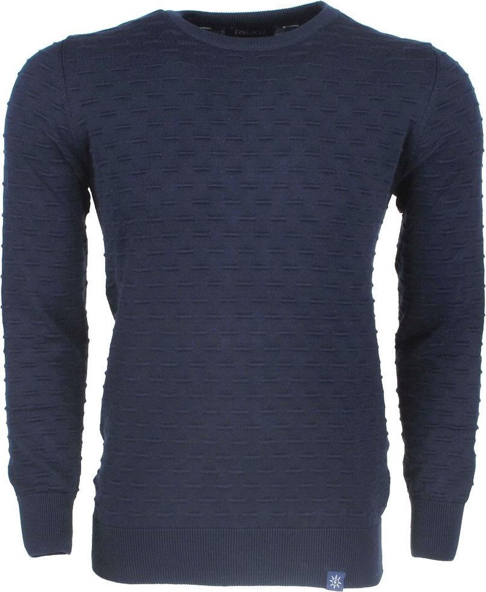 Ferlucci - Exclusieve Heren trui - 100% Katoen - Silvio - Navy