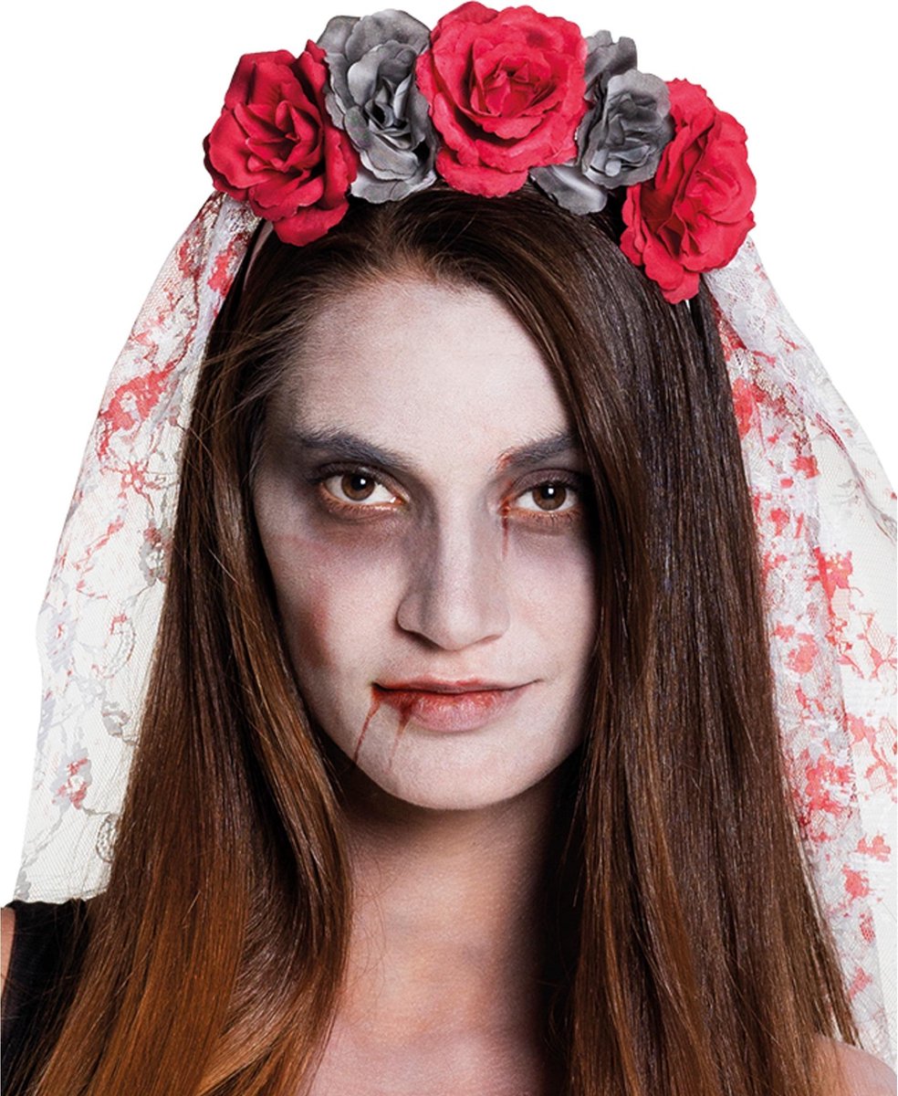 Dia de los Muertos bruidssluier voor vrouwen - Verkleedattribuut